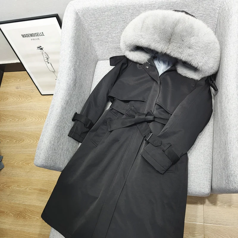 Parker Overcome Female Fox Fur Collar Rex Rabbit Fur Windbreaker Medium Long Coat Fur Coat Female Anti Season 
Parker Overcome Female Fox Fur Collar Rex Rabbit Fur Windbreaker Medium Long Coat Fur Coat Female Anti Season