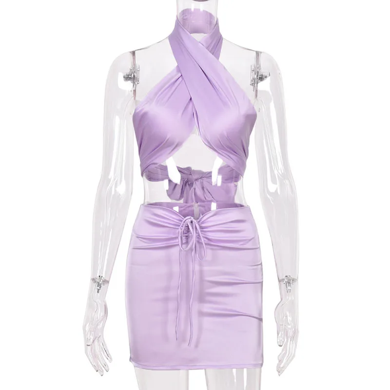 Summer Skirt Set 2pcs Halter Vest Women Adjustable Drawstring Sexy Navel Design Skinny Fit Crop Top Mini Skirts Female Clothing
Summer Skirt Set 2pcs Halter Vest Women Adjustable Drawstring Sexy Navel Design Skinny Fit Crop Top Mini Skirts Female Clothing