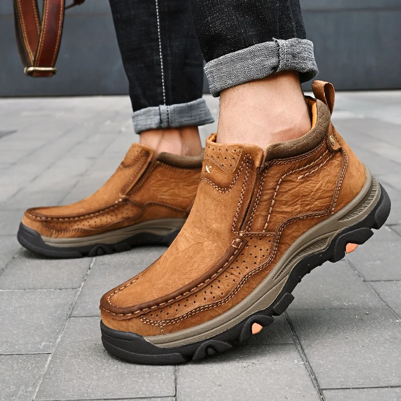 Natural Leather Boots Men Vintage Style Wear-resistant Autumn Shoes Men Non-Slip Handmade Plus Size Outdoor Ankle Boots
Natural Leather Boots Men Vintage Style Wear-resistant Autumn Shoes Men Non-Slip Handmade Plus Size Outdoor Ankle Boots