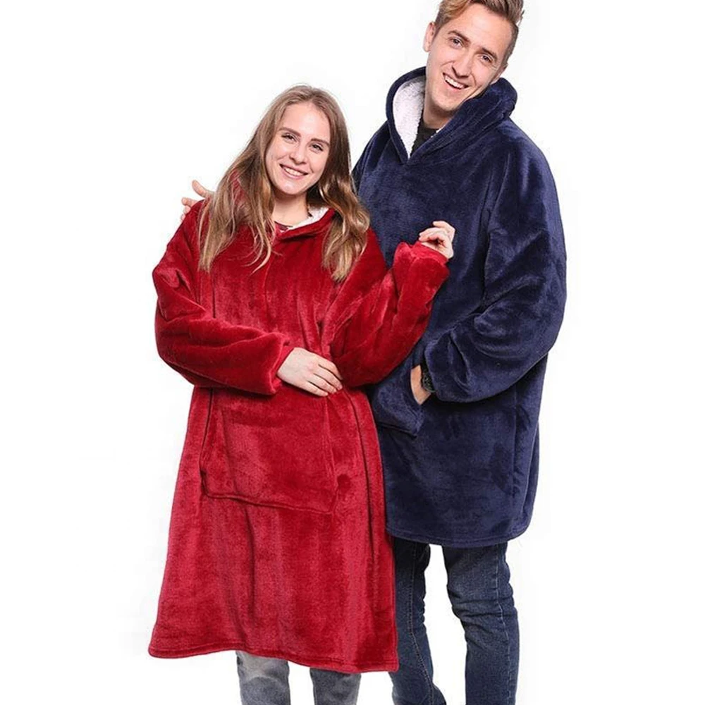 Blanket with Sleeves Women Oversized Hoodie Fleece Warm Hoodies Sweatshirts Giant TV Blanket Women Hoody Robe Casaco Feminino
Blanket with Sleeves Women Oversized Hoodie Fleece Warm Hoodies Sweatshirts Giant TV Blanket Women Hoody Robe Casaco Feminino