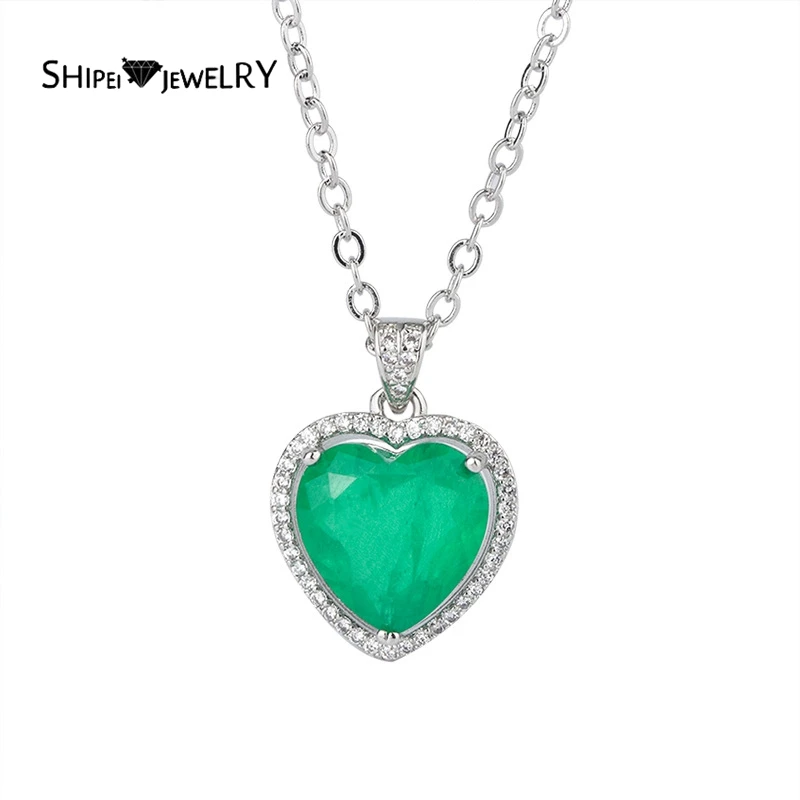 Shipei Vintage 925 Sterling Silver Heart Emerald Gemstone Wedding Engagement Fine Jewelry Luxury Pendant Necklace Wholesale
Shipei Vintage 925 Sterling Silver Heart Emerald Gemstone Wedding Engagement Fine Jewelry Luxury Pendant Necklace Wholesale