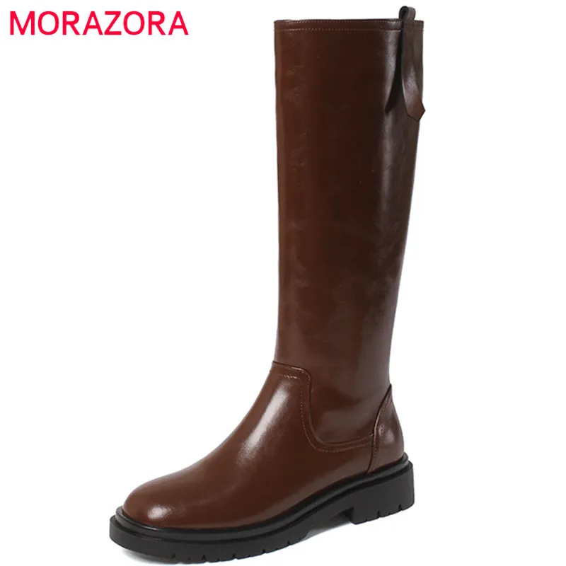 MORAZORA 2022 New Arrive Genuine Leather Boots Women Flat Shoes Zipper Autumn Winter Fashion Riding Boots Women Knee High Boots
MORAZORA 2022 New Arrive Genuine Leather Boots Women Flat Shoes Zipper Autumn Winter Fashion Riding Boots Women Knee High Boots