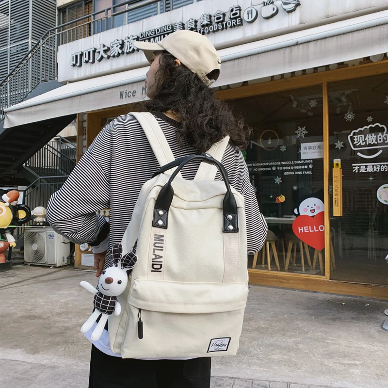 Korean Style Art Canvas Backpack Fashion Single Shoulder Messenger Bag Large-capacity Letter Handbag Female Student Schoolbag
Korean Style Art Canvas Backpack Fashion Single Shoulder Messenger Bag Large-capacity Letter Handbag Female Student Schoolbag