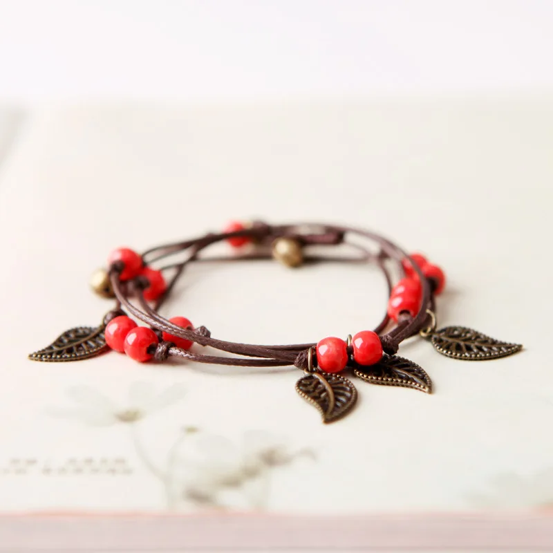 New Jingdezhen Original Art Forest Ethnic Wind Bell Leaf Retro Woven Multilayer Ceramic Bracelet Female Egirl Jewelry Bracelets 
New Jingdezhen Original Art Forest Ethnic Wind Bell Leaf Retro Woven Multilayer Ceramic Bracelet Female Egirl Jewelry Bracelets