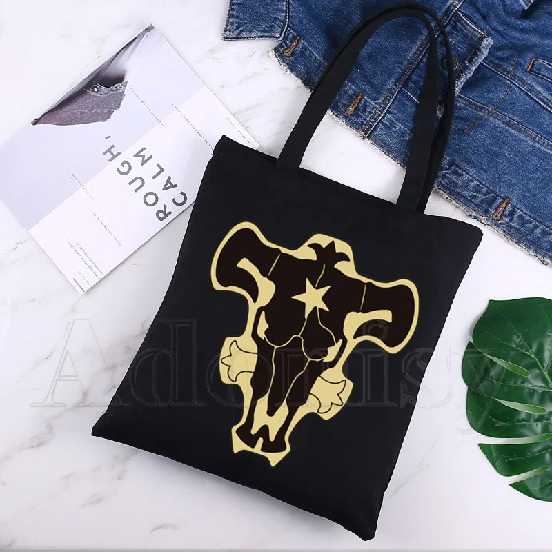 Black Clover Tote Bag Unisex Canvas Bags Shopping Bags Printed Casual Shoulder Bag Foldable Black
Black Clover Tote Bag Unisex Canvas Bags Shopping Bags Printed Casual Shoulder Bag Foldable Black