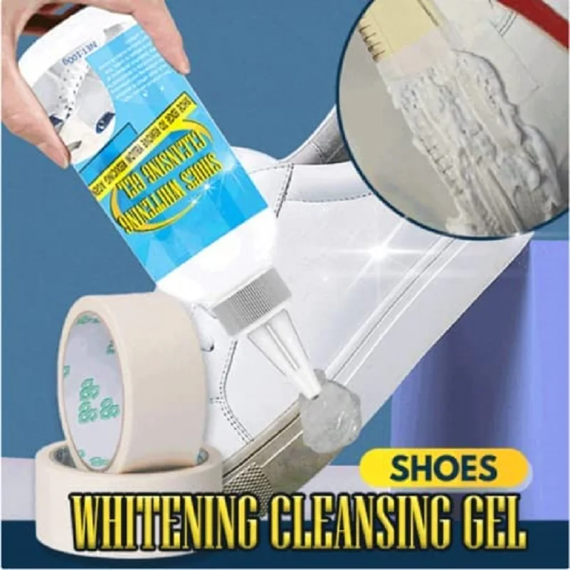 

100 г белый гель для чистки обуви очистка обуви отбеливающий очищающий лак пена дезоксидант гель для кроссовок удалить желтый край