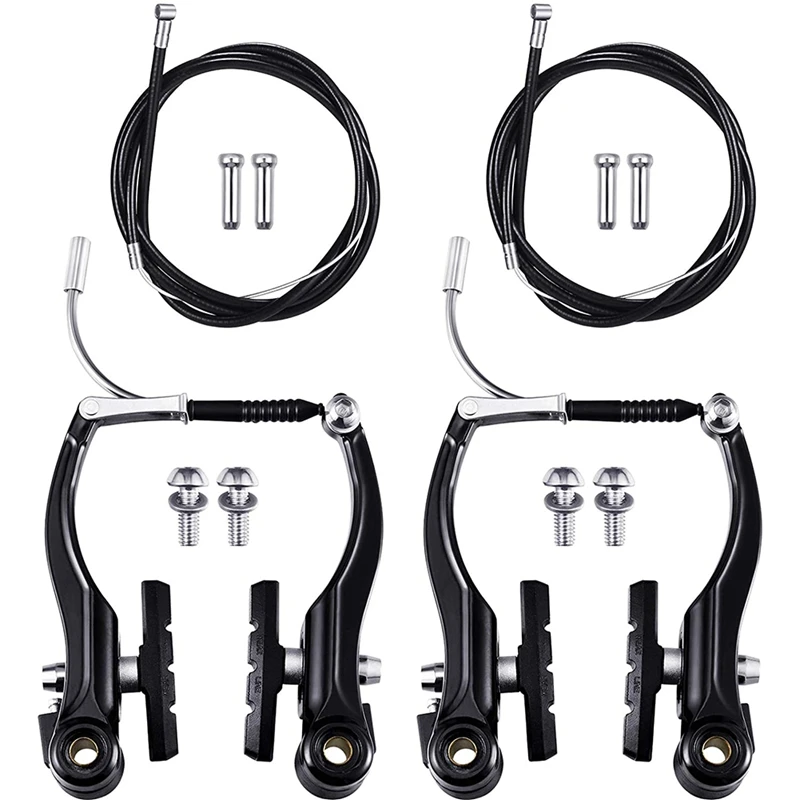 Bicycle Brake Set,2 Sets Bicycle Brakes Including 2 Pairs V Brakes with 2 Brake Cables and 4 Mountain Bike Cable End Cap
Bicycle Brake Set,2 Sets Bicycle Brakes Including 2 Pairs V Brakes with 2 Brake Cables and 4 Mountain Bike Cable End Cap
