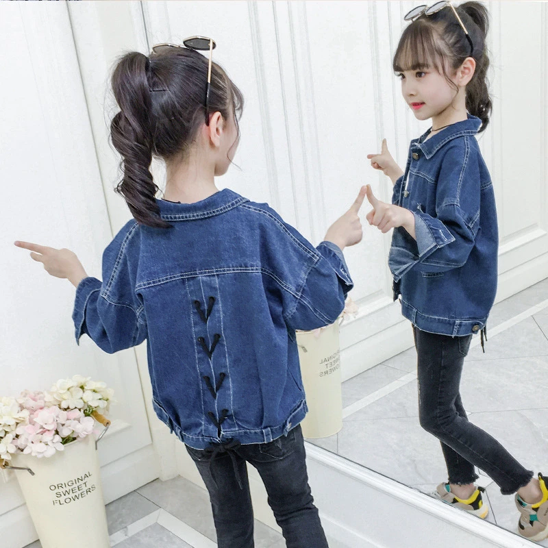 Children's Denim Jacket for Girls Child Cotton Solid Back Strap Jeans Outerwear Coats Teenage Girl Clothes Jean Jackets 10 12 14
Children's Denim Jacket for Girls Child Cotton Solid Back Strap Jeans Outerwear Coats Teenage Girl Clothes Jean Jackets 10 12 14