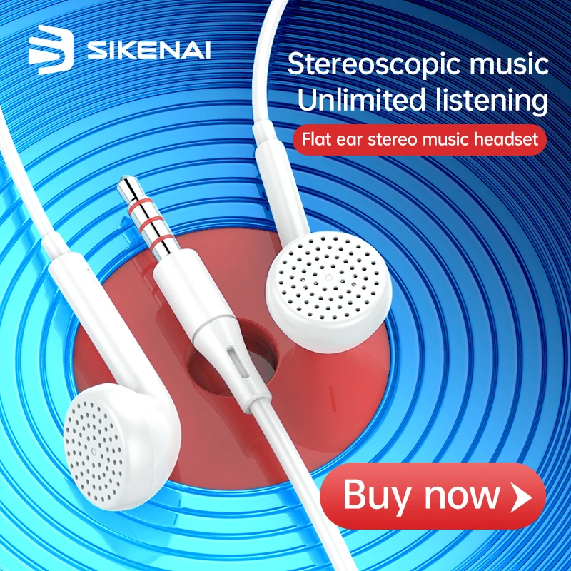 Sikenai White High Sound Quality Wired Earphones with Microphone 3.5mm jack headphones for Samsung Android
Sikenai White High Sound Quality Wired Earphones with Microphone 3.5mm jack headphones for Samsung Android