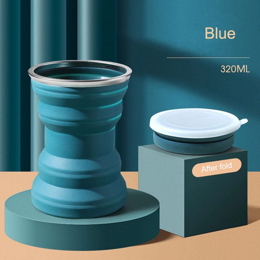 Folding 320ml Water Bottle Cup Foldable Coffee Drinking Silicone Cups Mugs Collapsible Sport Travel Mug Reusable Camp Tumbler
Folding 320ml Water Bottle Cup Foldable Coffee Drinking Silicone Cups Mugs Collapsible Sport Travel Mug Reusable Camp Tumbler