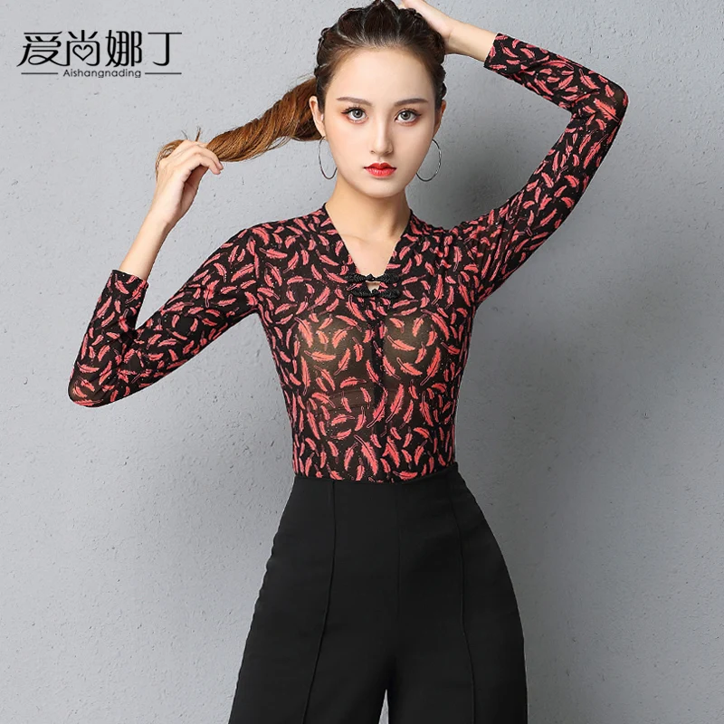 Latin dance clothing adult new Latin dance national standard practice long sleeve latin TOP
Latin dance clothing adult new Latin dance national standard practice long sleeve latin TOP