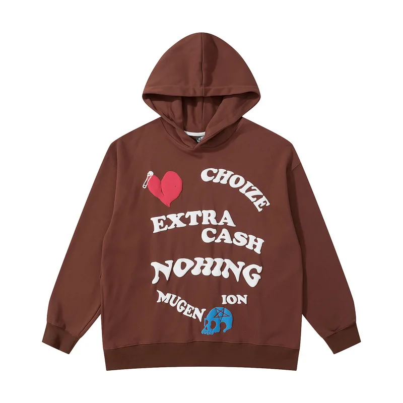 2021 Kpop Foam Letter Print Brown Cotton Hoodies Men Harajuku Sweatshirt Casual Women Hooded Pullover Korean Clothes For Teens
2021 Kpop Foam Letter Print Brown Cotton Hoodies Men Harajuku Sweatshirt Casual Women Hooded Pullover Korean Clothes For Teens