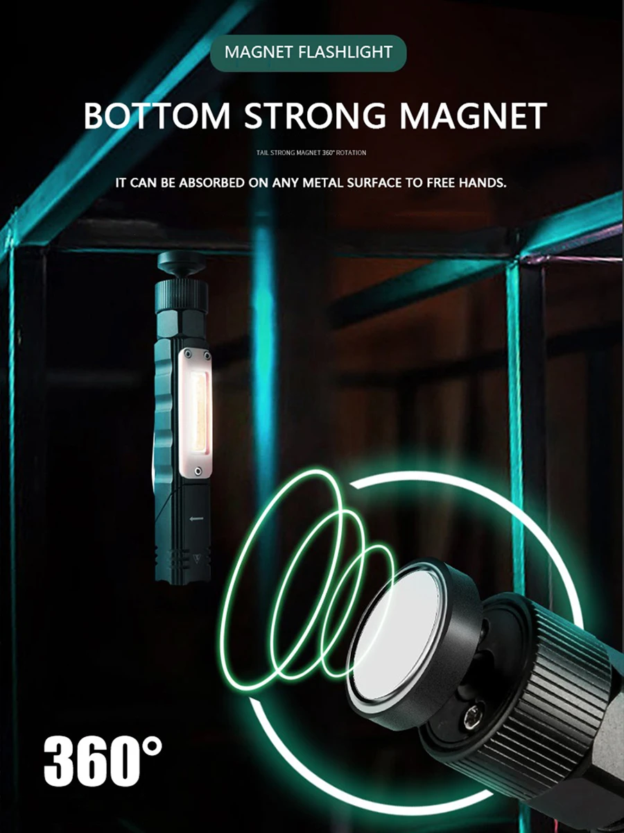 LED FLASHLIGHT WORKING LIGHT USB CHARGE BUILD-IN BATTERY TORCH GARAGE TOOL CAR REPAIR LAMP CAMPING HAND LIGHT WITH MAGNET CLIP
LED FLASHLIGHT WORKING LIGHT USB CHARGE BUILD-IN BATTERY TORCH GARAGE TOOL CAR REPAIR LAMP CAMPING HAND LIGHT WITH MAGNET CLIP