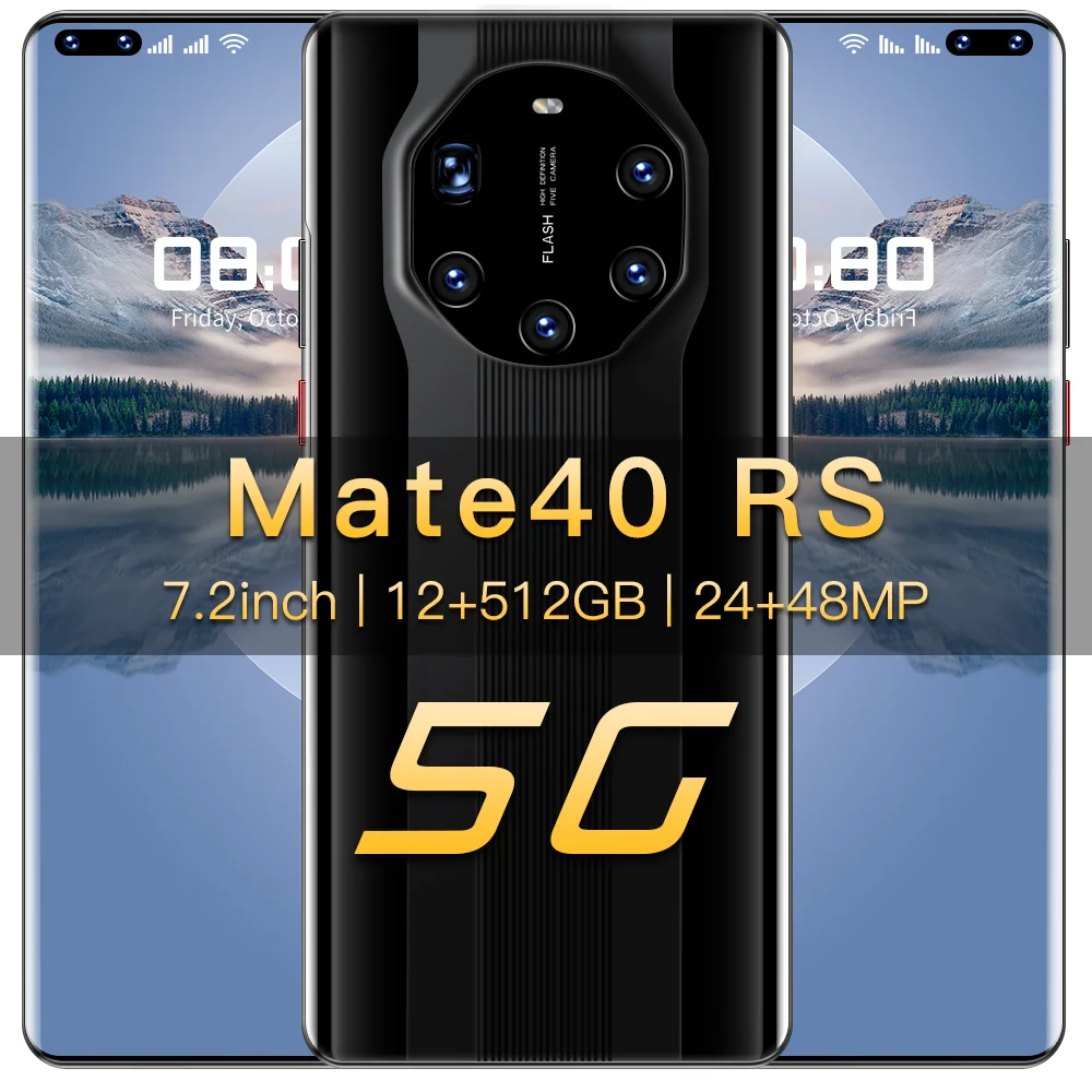 Smartphone Mate40 RS 5G Global Versiovn 12G 512G Deca Core 5800mAh 7.2Inch Snapdragon865 Mobile Phone Face ID Dual SIM Cellphone 
Smartphone Mate40 RS 5G Global Versiovn 12G 512G Deca Core 5800mAh 7.2Inch Snapdragon865 Mobile Phone Face ID Dual SIM Cellphone