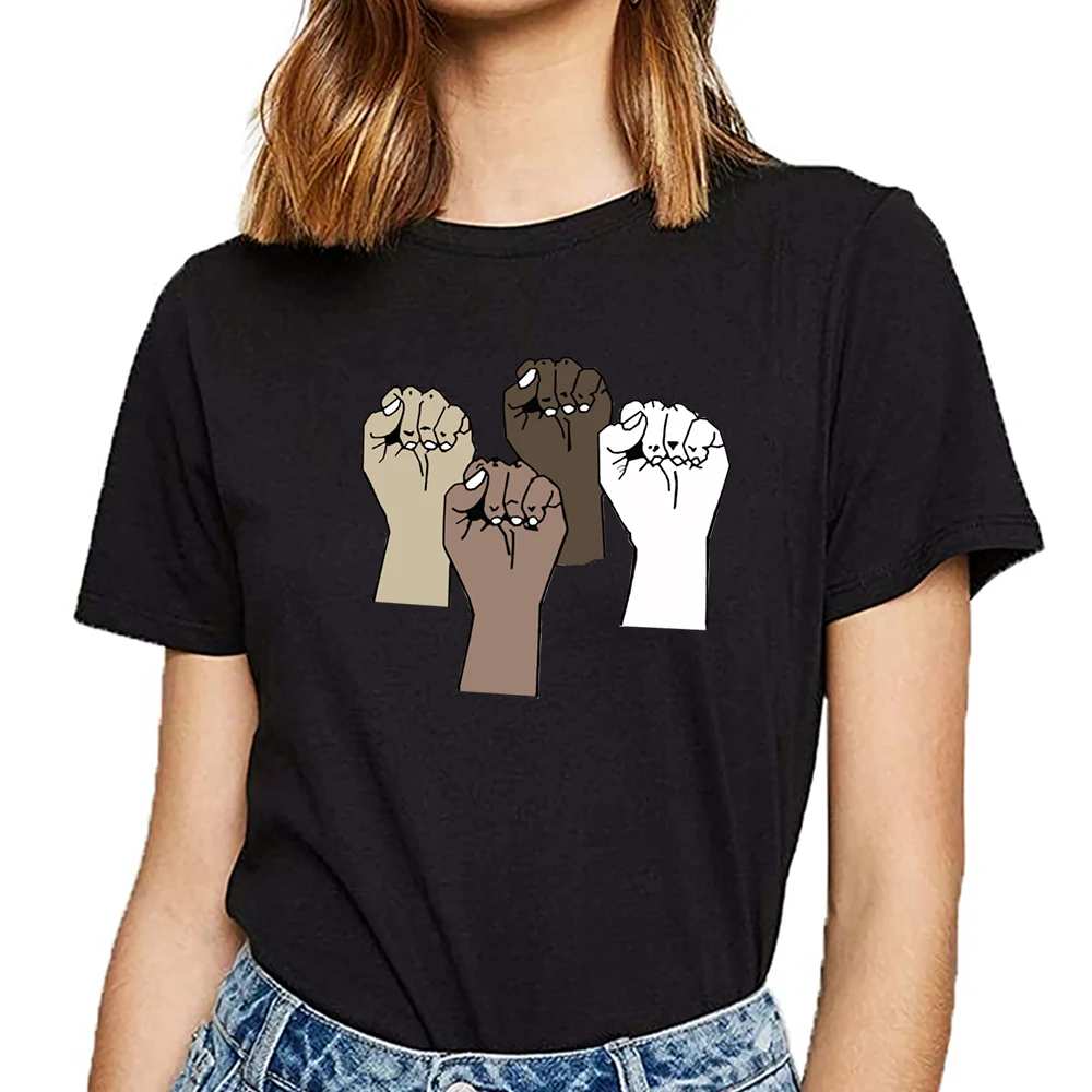 Tops T Shirt Women black lives matter hand O-Neck Vintage Short Female Tshirt
Tops T Shirt Women black lives matter hand O-Neck Vintage Short Female Tshirt