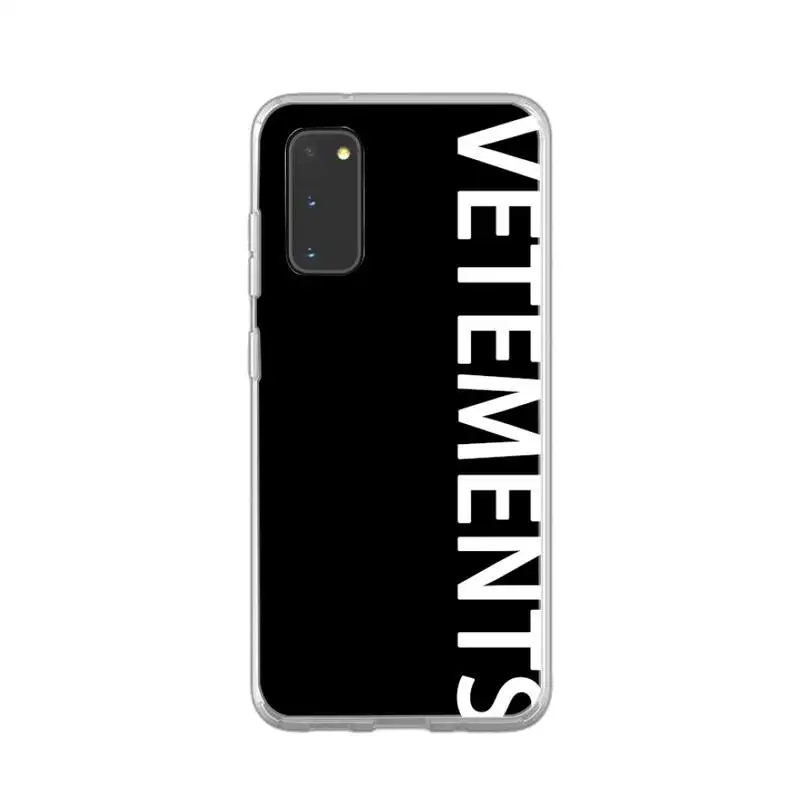 France Luxury Brand Vetementse Phone Case Transparent TPU For Samsung Galaxy S8 S9 S10 Gaxlay S8 S10 Plus
France Luxury Brand Vetementse Phone Case Transparent TPU For Samsung Galaxy S8 S9 S10 Gaxlay S8 S10 Plus