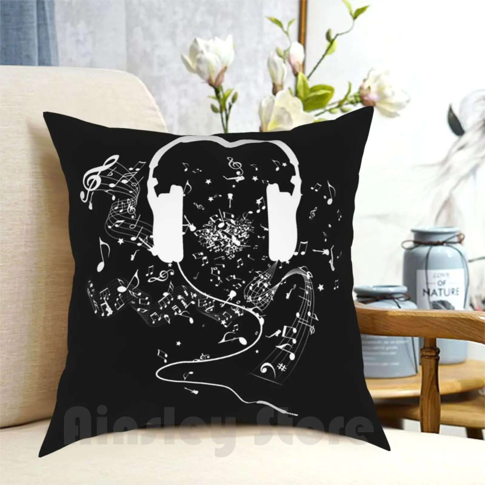 Headphones And Music Notes White Pillow Case Printed Home Soft DIY Pillow cover Headphone Headphones Music Musical Notes
Headphones And Music Notes White Pillow Case Printed Home Soft DIY Pillow cover Headphone Headphones Music Musical Notes