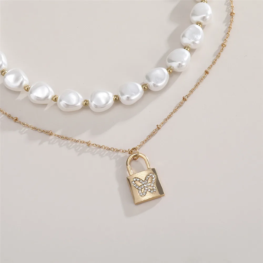 Ожерелье-чокер с жемчугом в стиле барокко 2 шт./компл. ожерелье подвеской виде