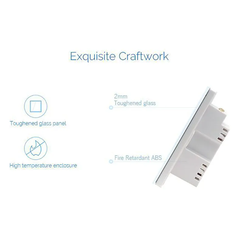 Smart Security, Three-Way Switch Panel with Zigbee Protocol, Voice Control for Office, Home-White
Smart Security, Three-Way Switch Panel with Zigbee Protocol, Voice Control for Office, Home-White