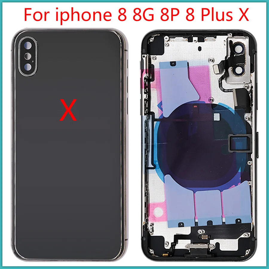 Фирменная Новинка для iphone 8 8G P Plus X батарея задняя панель крышка + средняя рамка