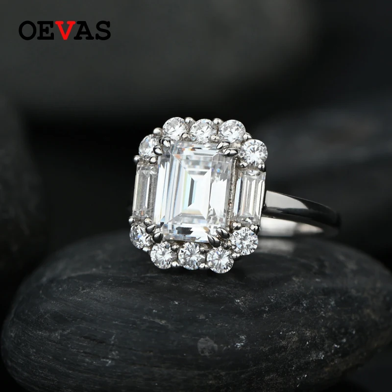 OEVAS Sparkling High Carbon Diamond Wedding Rings For Women Top Quality Solid 925 Sterling Silver Engagement Partry Fine Jewelry
OEVAS Sparkling High Carbon Diamond Wedding Rings For Women Top Quality Solid 925 Sterling Silver Engagement Partry Fine Jewelry
