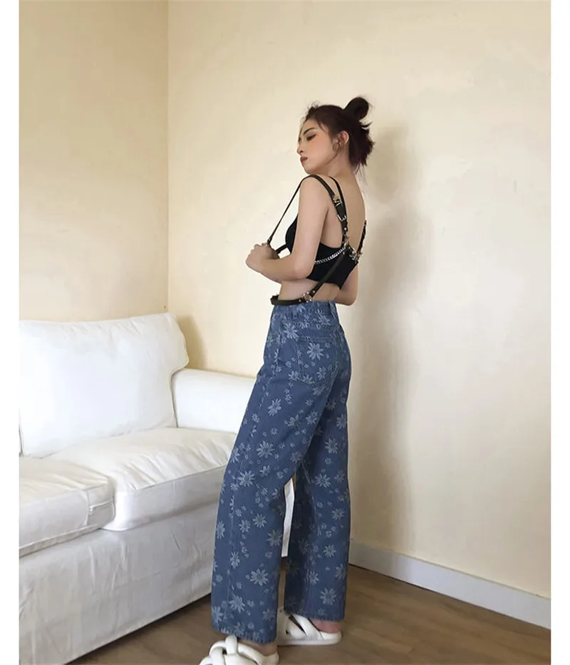 Harajuku Loose Denim Jeans Woman Vintage Sunflower Printed Wide Leg Pants Female Streetwear Long Trousers Cowboy
Harajuku Loose Denim Jeans Woman Vintage Sunflower Printed Wide Leg Pants Female Streetwear Long Trousers Cowboy