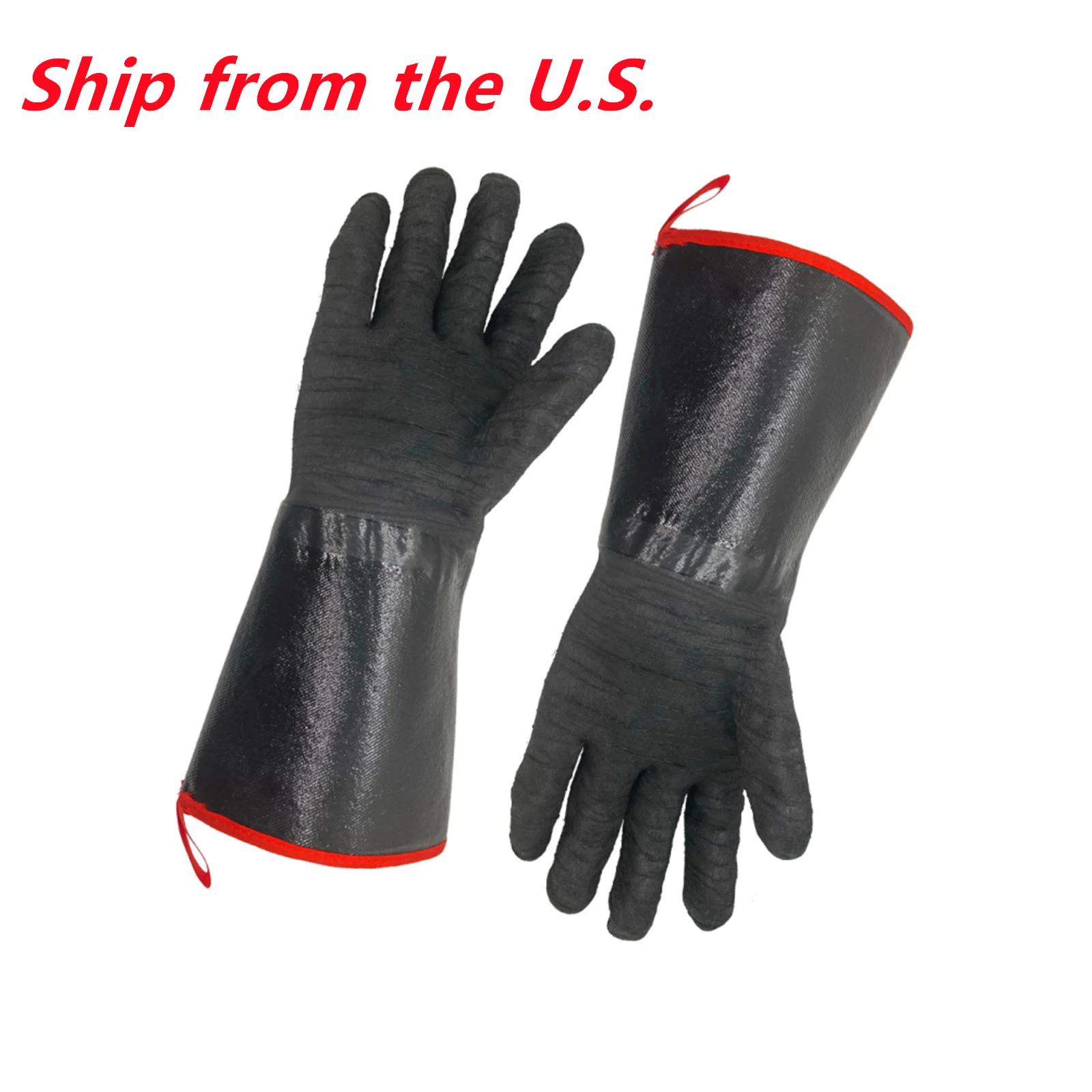 

Перчатки для духовки 14 "932 ℉, дымостойкие перчатки для гриля и барбекю, водонепроницаемые, огнестойкие (доставка из США)