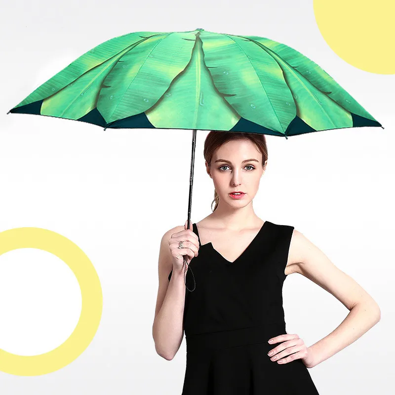 Creative Banana Leaf Sun Umbrella Korea Small Fresh Anti-UV Sunscreen Tri-fold Black Plastic Umbrella
Creative Banana Leaf Sun Umbrella Korea Small Fresh Anti-UV Sunscreen Tri-fold Black Plastic Umbrella
