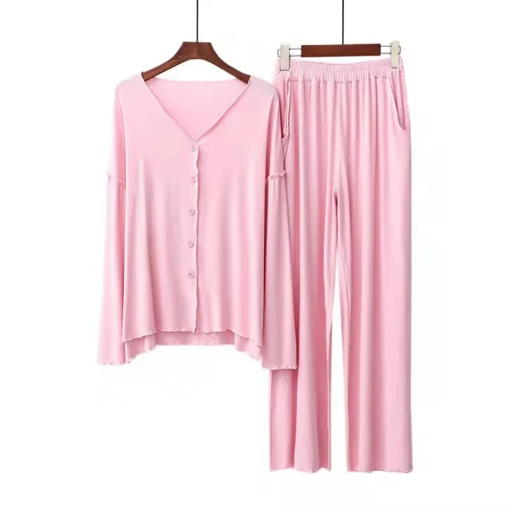 2PCS Women Summer Pajamas Sets Sexy V-Neck Modal One Size Pyjamas Sleep Suit Sleepwear Nightwear Lingerie Lounge Home Clothes
2PCS Women Summer Pajamas Sets Sexy V-Neck Modal One Size Pyjamas Sleep Suit Sleepwear Nightwear Lingerie Lounge Home Clothes
