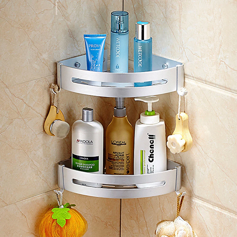 Punch-Free Space Silver Aluminum Kitchen Shelf Shampoo Shelf Triangle/Rectangular Shelf Household Bathroom
Punch-Free Space Silver Aluminum Kitchen Shelf Shampoo Shelf Triangle/Rectangular Shelf Household Bathroom