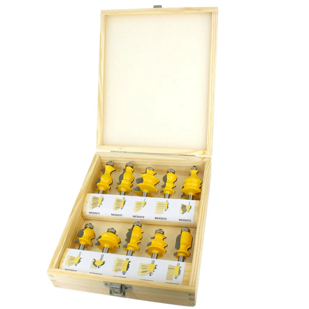 New 10pcs 12.7mm Router Bit Set Trimming Straight Milling Cutter Wood Bits Tungsten Carbide Cutting Woodworking Trimming
New 10pcs 12.7mm Router Bit Set Trimming Straight Milling Cutter Wood Bits Tungsten Carbide Cutting Woodworking Trimming