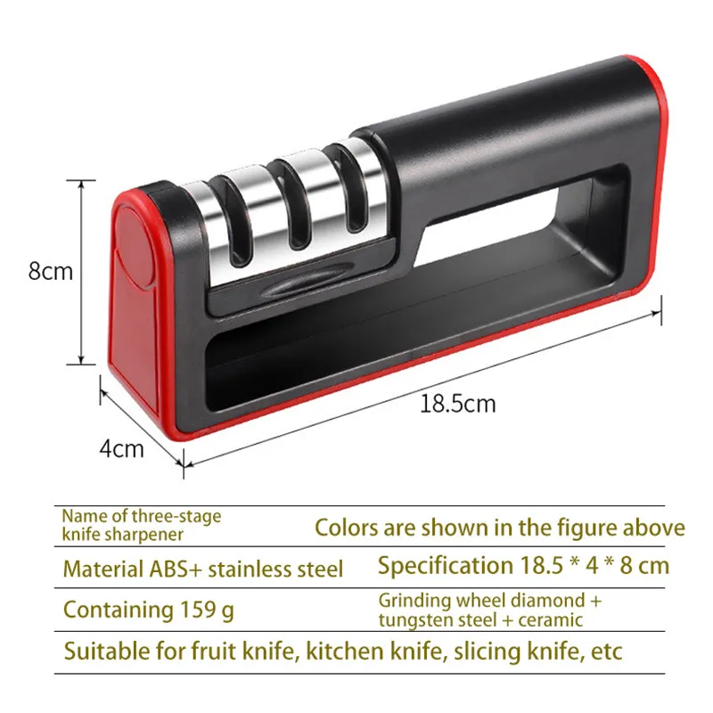 Manual Professional Sharpener 3-Stage Knife Sharpener Diamond Ceramic Coated Household Kitchen Tools For All Knives
Manual Professional Sharpener 3-Stage Knife Sharpener Diamond Ceramic Coated Household Kitchen Tools For All Knives