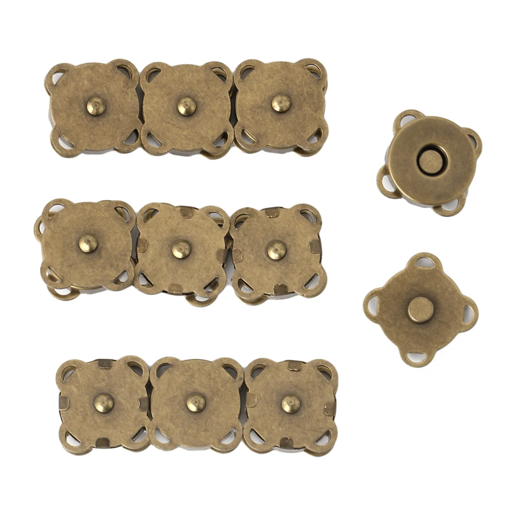 10PCS14/ 18mm DIY Magnetic Snaps Purse Clasp Closures Metal Button Bag Craft 
10PCS14/ 18mm DIY Magnetic Snaps Purse Clasp Closures Metal Button Bag Craft