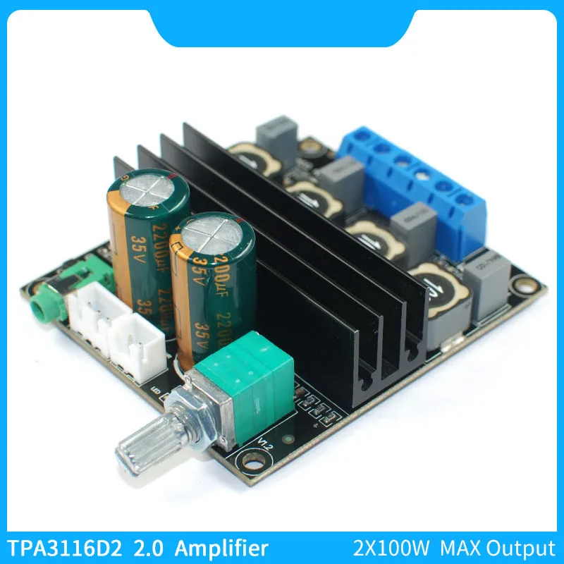TPA3116 Audio Power Amplifier Board High Pwer Output 2X100W TPA3116D2 2.0 Channels Digital Amplifier Stereo Hifi Class D Amps
TPA3116 Audio Power Amplifier Board High Pwer Output 2X100W TPA3116D2 2.0 Channels Digital Amplifier Stereo Hifi Class D Amps