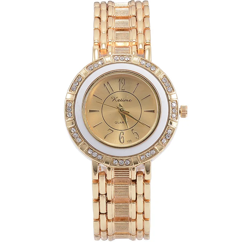 South Korean fashion trend new casual women's bracelet watch gold luxury diamond alloy quartz watch
South Korean fashion trend new casual women's bracelet watch gold luxury diamond alloy quartz watch