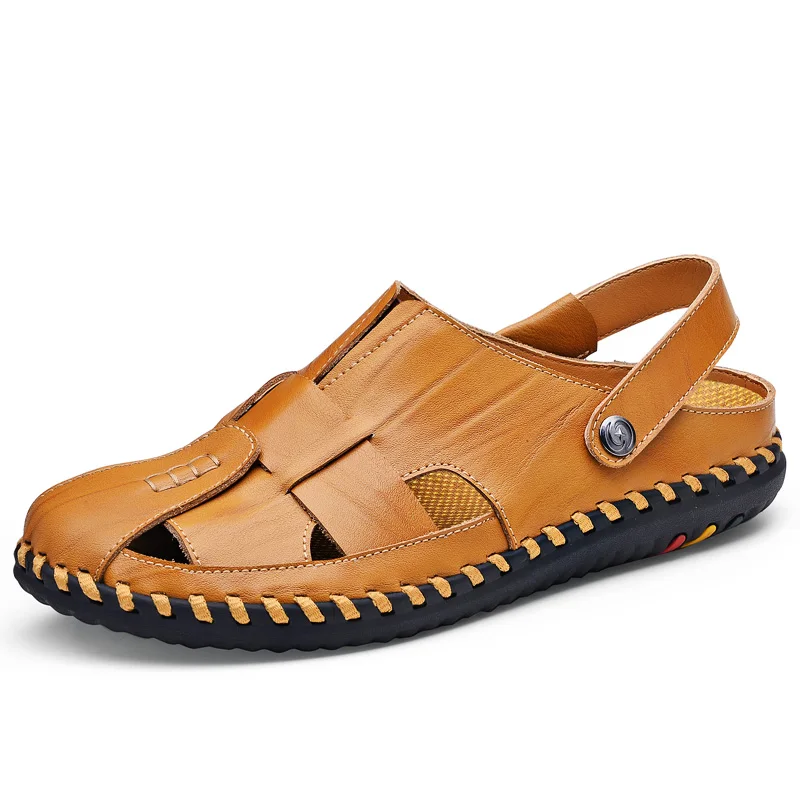 GNORNIL Brand Men Sandals Leather Summer Men Shoes 2022 High Quality Soft Non-slip Closed Toe Casual Beach Sandals Size 38-44
GNORNIL Brand Men Sandals Leather Summer Men Shoes 2022 High Quality Soft Non-slip Closed Toe Casual Beach Sandals Size 38-44