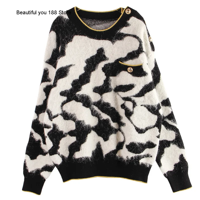 Languid leopard sweater women's 20 autumn / winter new style Korean loose Mohair long sleeve knitted top is fashionable to wear
Languid leopard sweater women's 20 autumn / winter new style Korean loose Mohair long sleeve knitted top is fashionable to wear