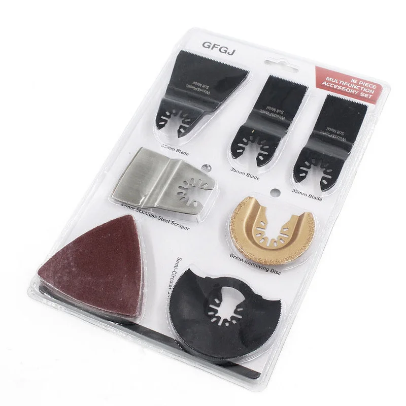 Power Tools Universal Treasure Multifunction Trimming Machine Parts Woodworking Knife Saw Blade 16 Piece Set
Power Tools Universal Treasure Multifunction Trimming Machine Parts Woodworking Knife Saw Blade 16 Piece Set