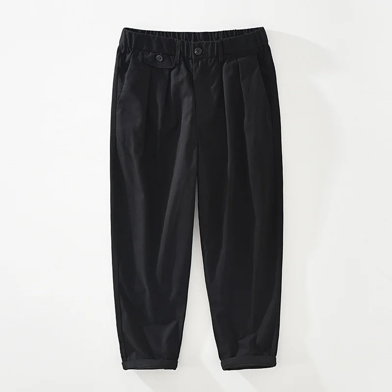 L2605 Men Casual Pants Retro Japan Style Simple Fashion Trendy Youth Elastic Waist Zipper Cotton Tapered Loose Straight Trouser
L2605 Men Casual Pants Retro Japan Style Simple Fashion Trendy Youth Elastic Waist Zipper Cotton Tapered Loose Straight Trouser