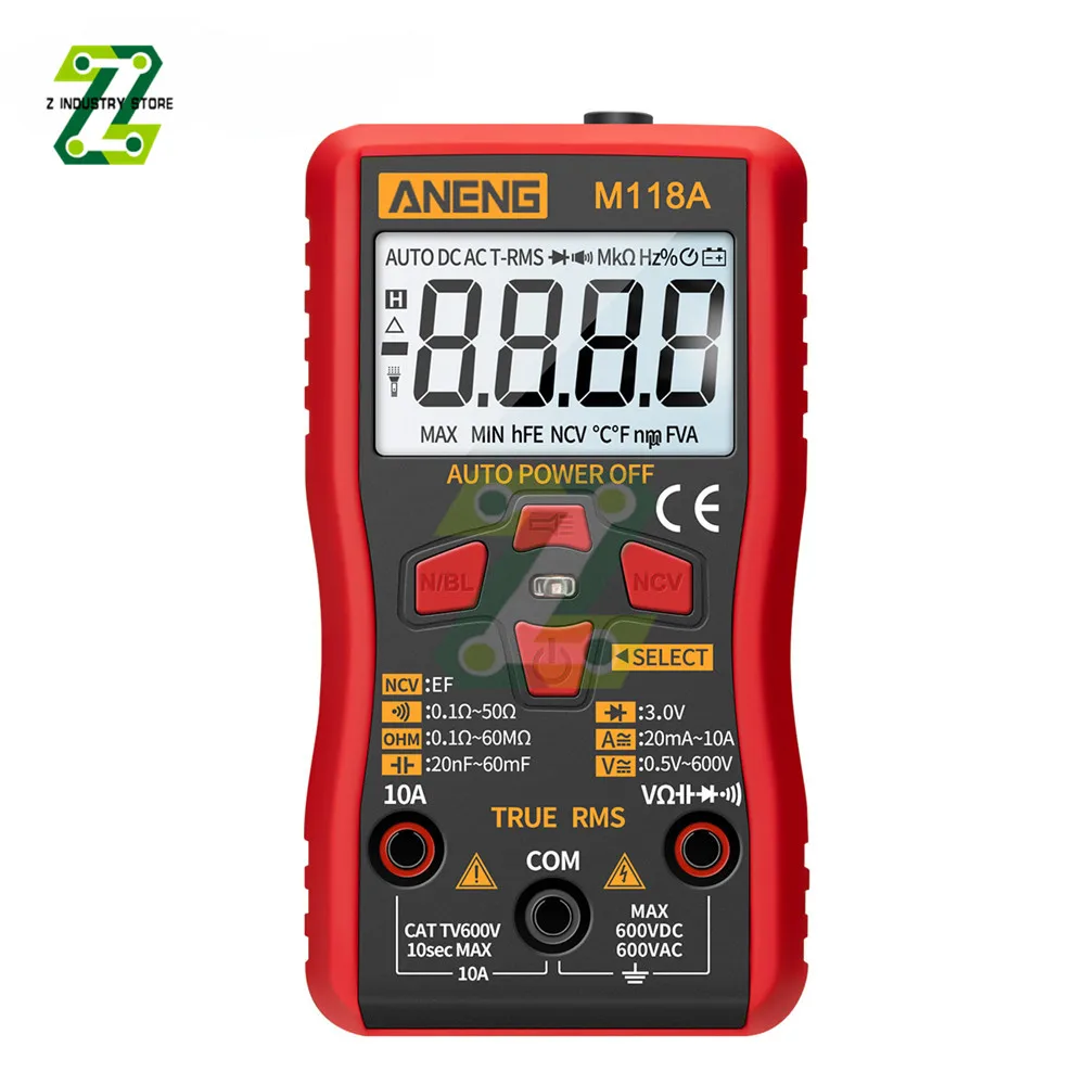 M118A Multimeter Tester LCD Digital AC/DC Volt Amp Ohm Voltage Resistance Universal Meter Testers Automatic Range
M118A Multimeter Tester LCD Digital AC/DC Volt Amp Ohm Voltage Resistance Universal Meter Testers Automatic Range