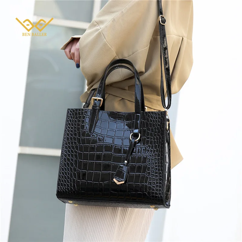 Женская вместительная сумка-тоут BEN BALLER с каменным узором, женская простая модная трендовая сумка, винно-красная сумка-мессенджер 
Женская вместительная сумка-тоут BEN BALLER с каменным узором, женская простая модная трендовая сумка, винно-красная сумка-мессенджер