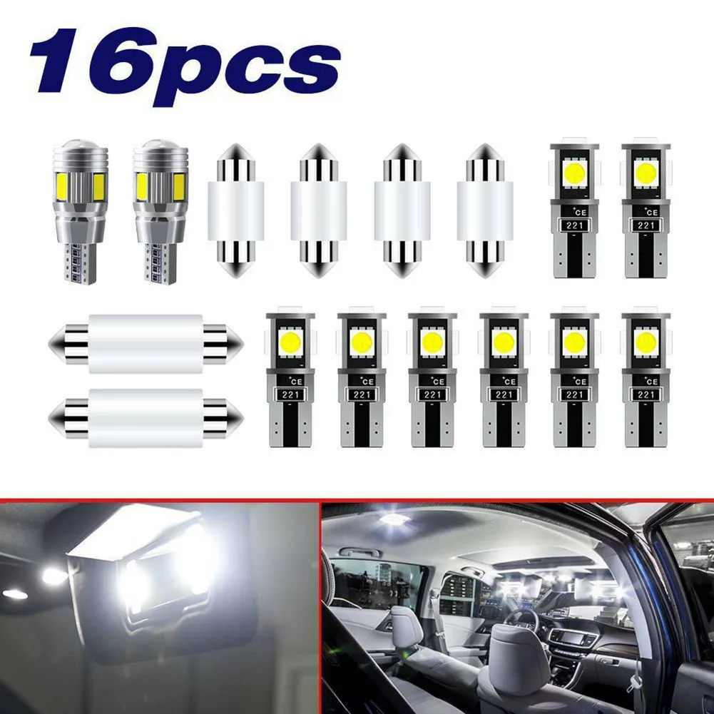 16Pcs LED Kit Canbus Led Bulbs Super White Signal Lamp Dome Reading License Plate Light Car Interior Lights For Ford F150
16Pcs LED Kit Canbus Led Bulbs Super White Signal Lamp Dome Reading License Plate Light Car Interior Lights For Ford F150