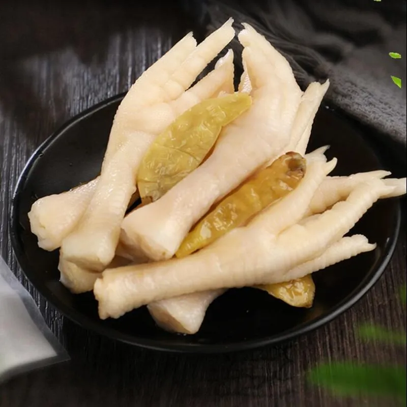 Chicken Feet with Pickled Peppers casual snacks 7 -20 sachets of cooked foo d 
Chicken Feet with Pickled Peppers casual snacks 7 -20 sachets of cooked foo d