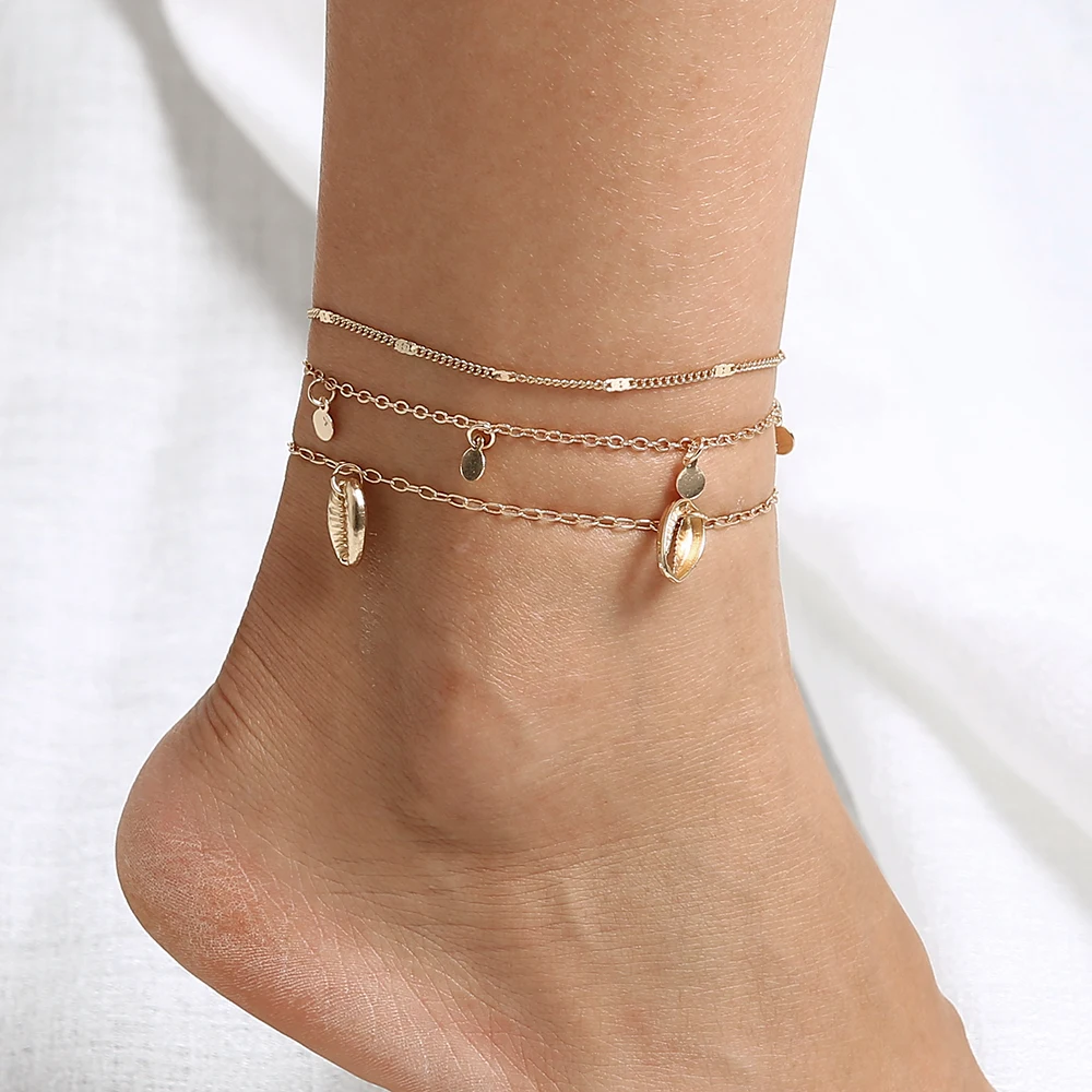 3 Pcs/set Bohemian Shell Anklets for Women Boho Gold Bead Moon Anklet Multilayer Foot Bracelet on Leg Beach Anklet Jewelry
3 Pcs/set Bohemian Shell Anklets for Women Boho Gold Bead Moon Anklet Multilayer Foot Bracelet on Leg Beach Anklet Jewelry