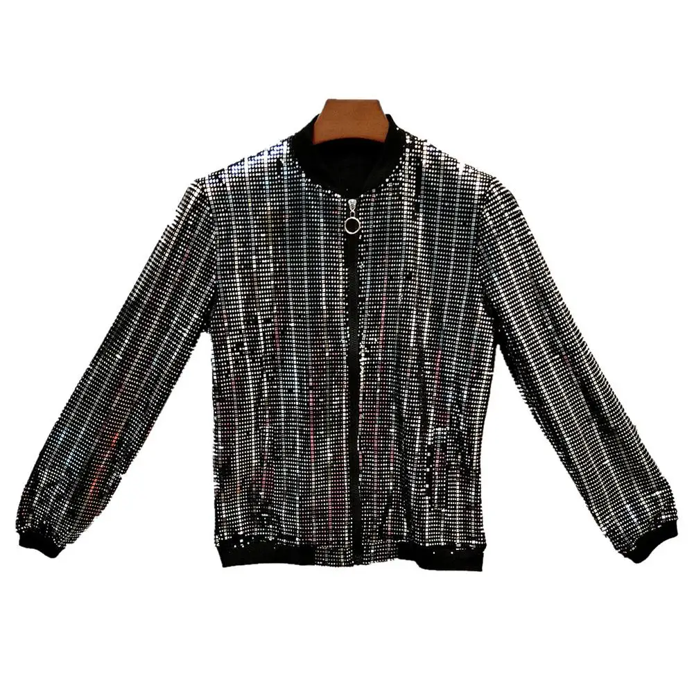 Men Coats Shiny Sequins Long Sleeve Zip Pocket Nightclub Singer Jacket Slim Coat Men Clothing
Men Coats Shiny Sequins Long Sleeve Zip Pocket Nightclub Singer Jacket Slim Coat Men Clothing