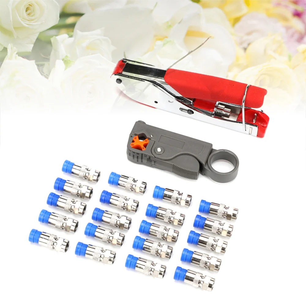 Coaxial Cable Pliers Stripper Pliers Set Of Net Cable Pliers Tool With 20 Blue Plugs
Coaxial Cable Pliers Stripper Pliers Set Of Net Cable Pliers Tool With 20 Blue Plugs
