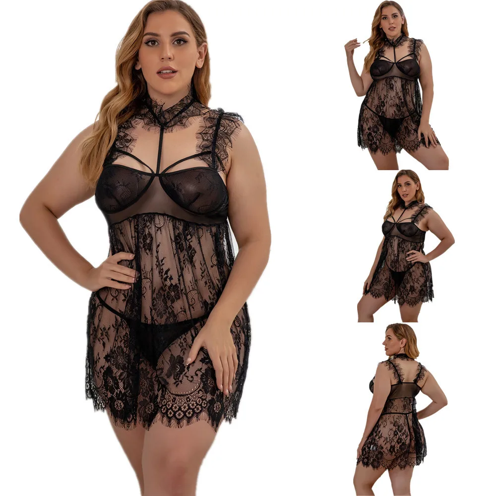 Plus Size Lace Women Sleepwear See Though Lingerie Porno Womens Nightgown Sleepwear Womens Clothing Big Lingerie Night Dress
Plus Size Lace Women Sleepwear See Though Lingerie Porno Womens Nightgown Sleepwear Womens Clothing Big Lingerie Night Dress