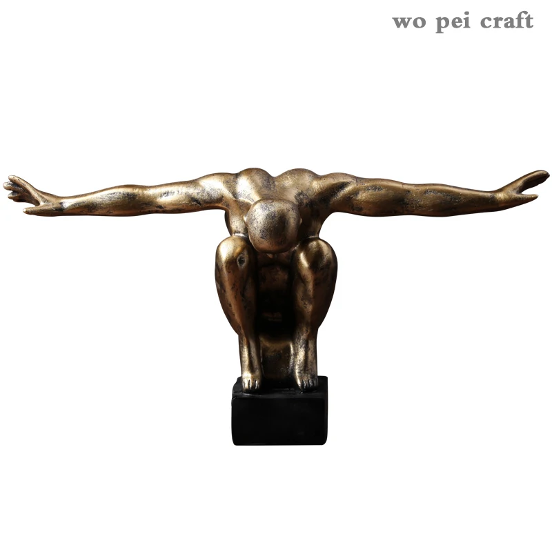 Retro Athlete Ornaments Bodybuilding Statue Desk Decoration Spread Arms Statuette Resin Portrait American Vintage Home Decor
Retro Athlete Ornaments Bodybuilding Statue Desk Decoration Spread Arms Statuette Resin Portrait American Vintage Home Decor