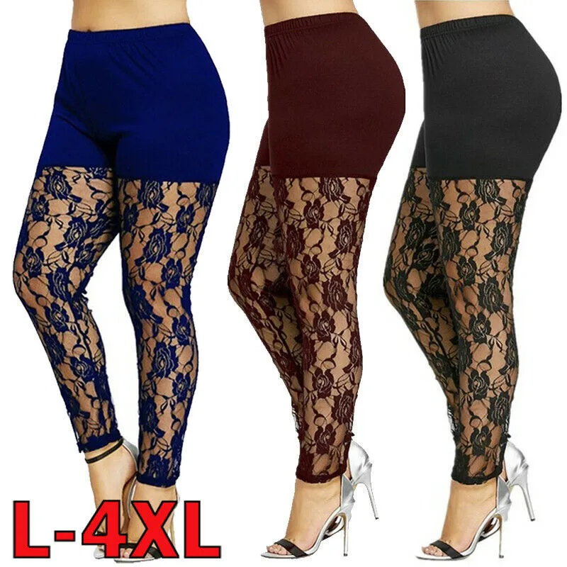 Lace Hollow Out Leggings for Women High Waist Pencil Pants Skinny Lace Floral Trouser Casual Style Womens Homewear Plus Size 4XL
Lace Hollow Out Leggings for Women High Waist Pencil Pants Skinny Lace Floral Trouser Casual Style Womens Homewear Plus Size 4XL