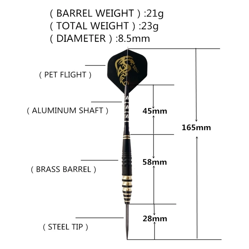 3pcs/set Professional Steel Tip Darts Brass Barrel Aluminium Shaft with Storage Case
3pcs/set Professional Steel Tip Darts Brass Barrel Aluminium Shaft with Storage Case